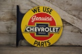 We Use Genuine Chevrolet Parts Double-Sided Flange Sign