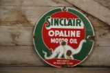 Sinclair Opaline Dino Porcelain Sign