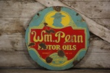 WM Penn Motor Oil Double-Sided Porcelain Sign