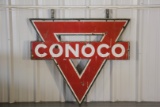 Conoco Double-Sided Porcelain Sign - in Original Frame