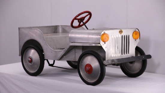 1950s Western All-Aluminum Jeep Pedal Car