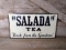 Vintage Salada Tea Porcelain Sign