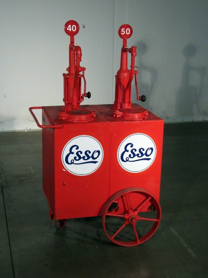 Esso Red Dual Oil Lubester Cart Gilbert and Barker