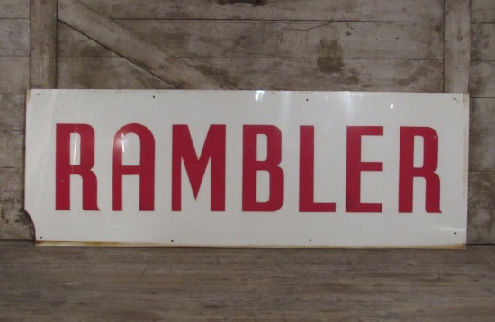 Vintage Plastic Rambler Advertising Sign
