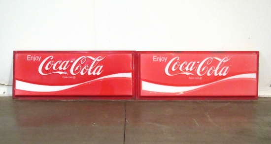 Vintage Coca Cola Plastic Signs