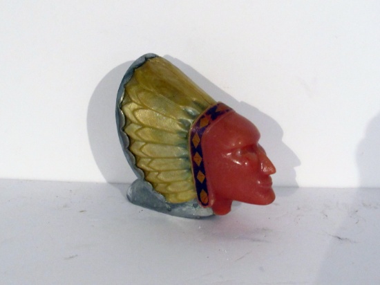 Vintage Indian Head Hood Ornament Mascot