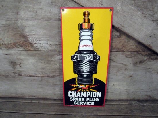 Champion Spark Plugs Replica Porcelain Service Sign