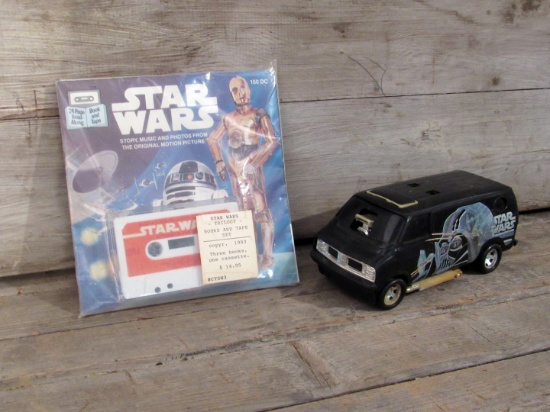 Vintage Star Wars Van and Cassette Tape with Book