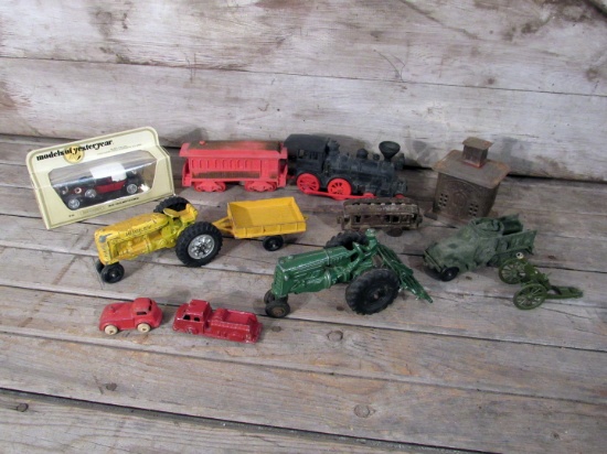 Vintage Toy Tractors, Trains, Cars, Plastic, Metal and Rubber