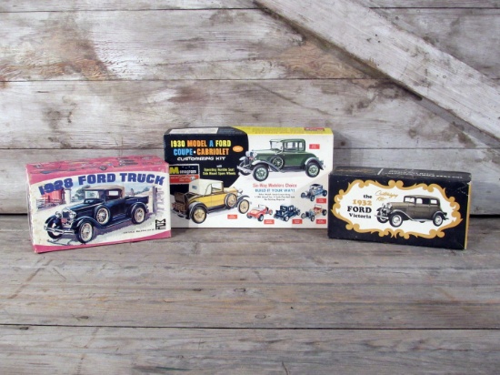 3 Vintage Ford Model Kits
