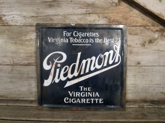 Vintage Piedmont Virginia Cigarette Tobacco Porcelain Sign
