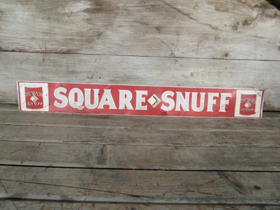 Vintage Square Snuff Aluminum Sign