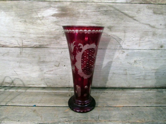 Bohemian Glass Vase