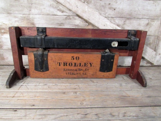 Vintage Salesman Sample 50 Trolley Barn Door National Mfg. Co.