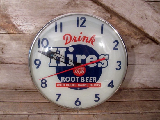 Vintage Drink Hires Root Beer Lighted Clock