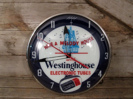 Vintage Westinghouse Electronic Tubes Lighted Clock