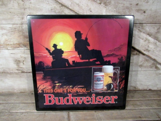 Vintage Lighted Plastic Budweiser Sign