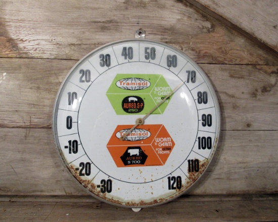 Vintage Tramisol Worm and Germ Farm Thermometer