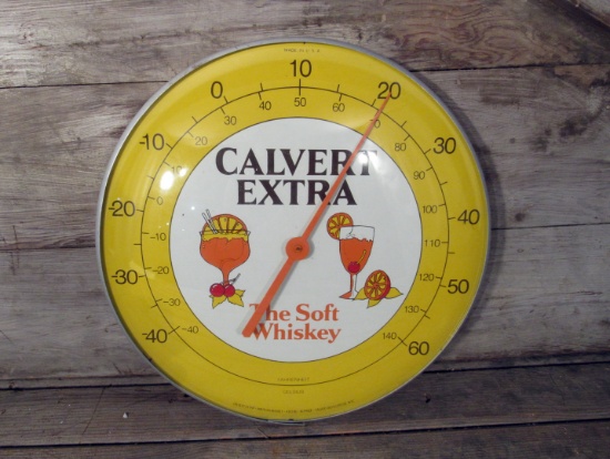 Vintage Calvert Extra the Soft Whiskey Thermometer