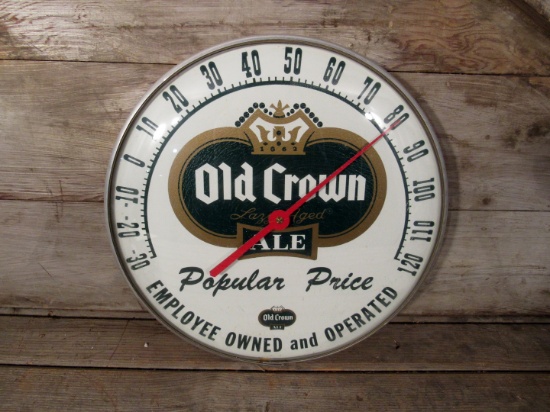 Vintage Old Crown Ale Popular Price Thermometer