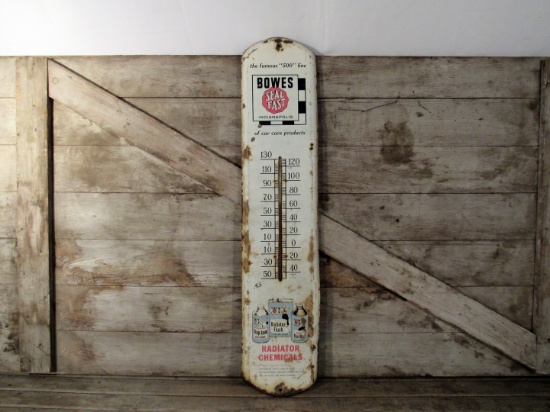 Vintage Bowes Seal Fast Radiator Chemicals Thermometer