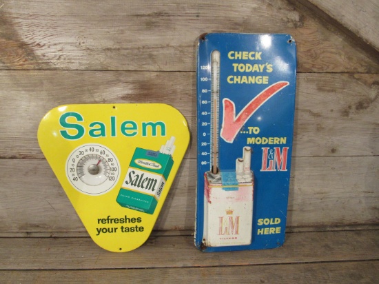 Vintage Salem and L&M Cigarette Thermometers