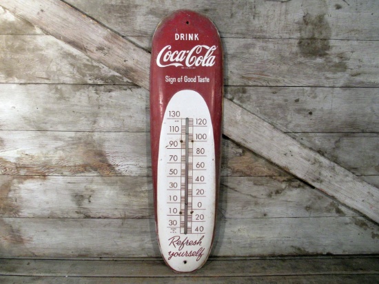 Vintage Drink Coca Cola Refresh Yourself Thermometer