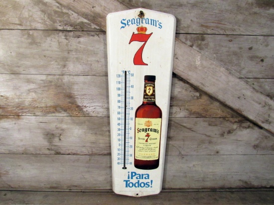 Vintage Seagrams 7 Whiskey Thermometer