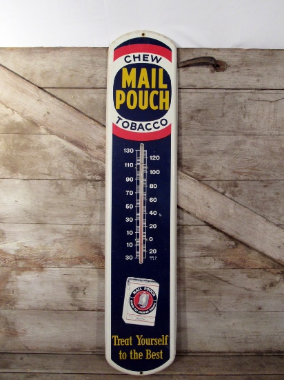 Vintage Mail Pouch Tobacco Thermometer