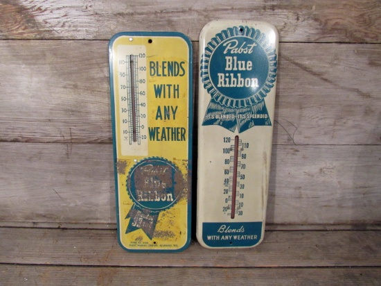 Vintage Pabst Blue Ribbon Thermometers
