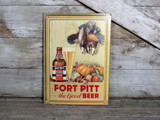 Vintage Fort Pitt Cardboard Easel Sign