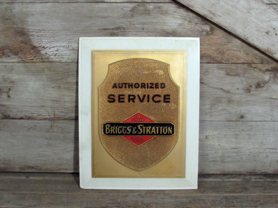 Vintage Briggs & Stratton Gas Engines Plastic Easel Sign