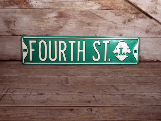Fourth Street Lions Club Street Sign