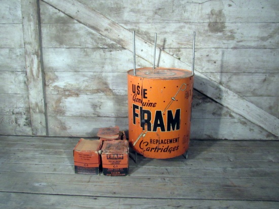 Vintage Fram Replacement Cartridges Display