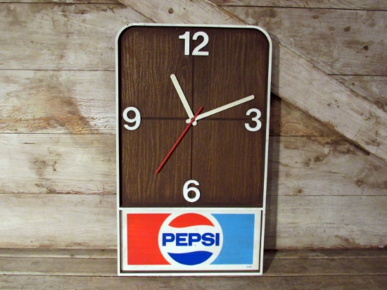 Vintage Plastic Pepsi Wall Clock