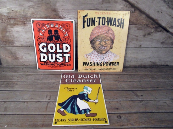 Wahing Powder and Cleanser Replica Signs