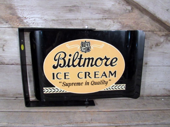 Biltmore Ice Cream Replica Metal Flange Sign