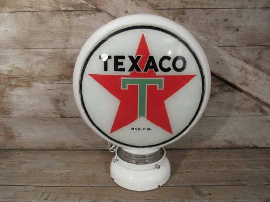 Vintage Texaco Gasoline Gas Pump Glass Globe