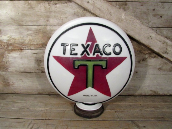 Vintage Texaco Gasoline Gas Pump Glass Globe