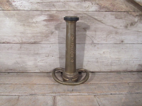 Vintage Brass Poweron Fire Nozzle