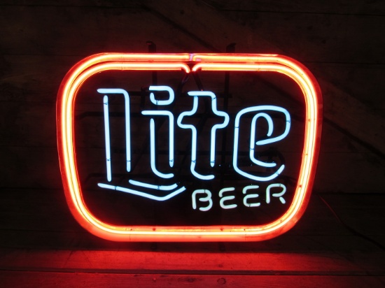 Vintage Lighted Neon Lite Beer Sign