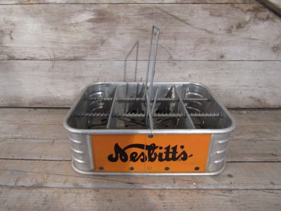 Vintage Nesbitt's Metal Bottle Carrier