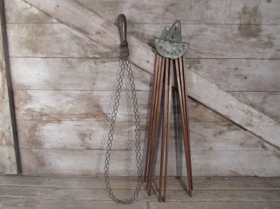 Vintage Clothes Drying Rack and Rug Beater