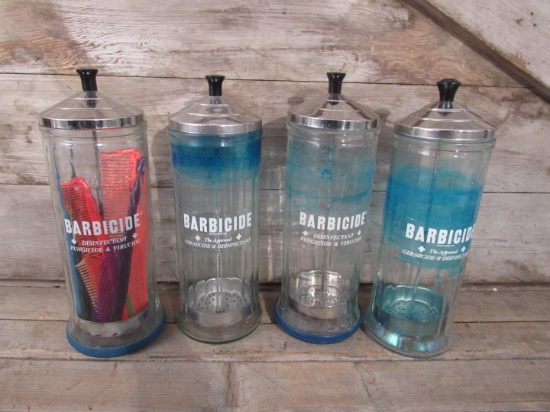 4 Barbicide Disinfectant Jars