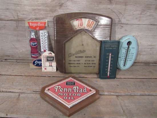 Vintage Thermometer Lot with a Penn Plaque