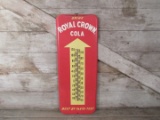 Vintage Drink Royal Crown Cola Metal Thermometer