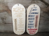 Vintage Tools and Paint Metal Thermometers
