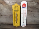 Vintage Swift and Maloney Metal Thermometers