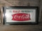 Vintage Coca Cola Fishtail Framed Poster Sign Board