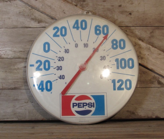 Vintage Round Pepsi Thermometer